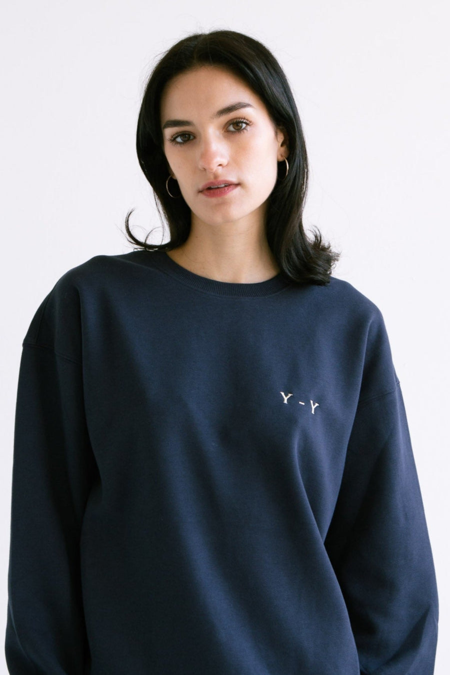 Pullover Sweatshirt with Bows in Navy