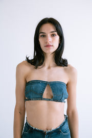 Wrap Denim Bralette Top