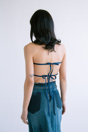 Wrap Denim Bralette Top