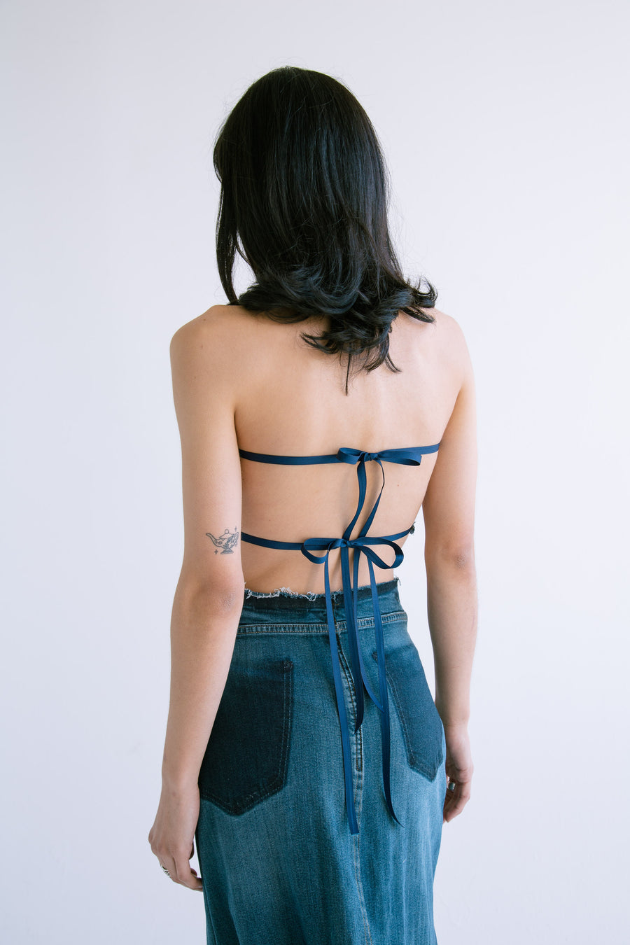 Wrap Denim Bralette Top