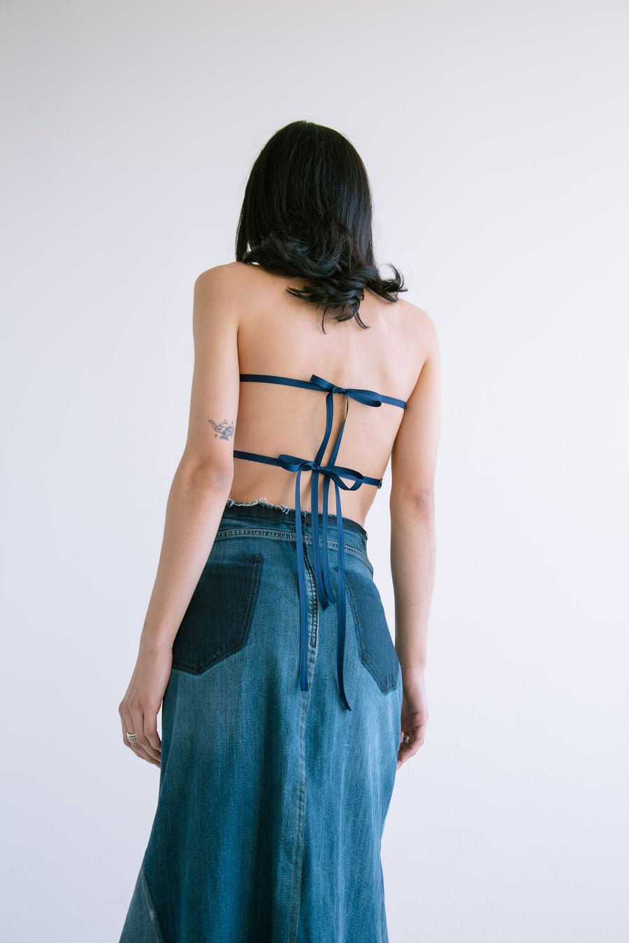 Wrap Denim Bralette Top