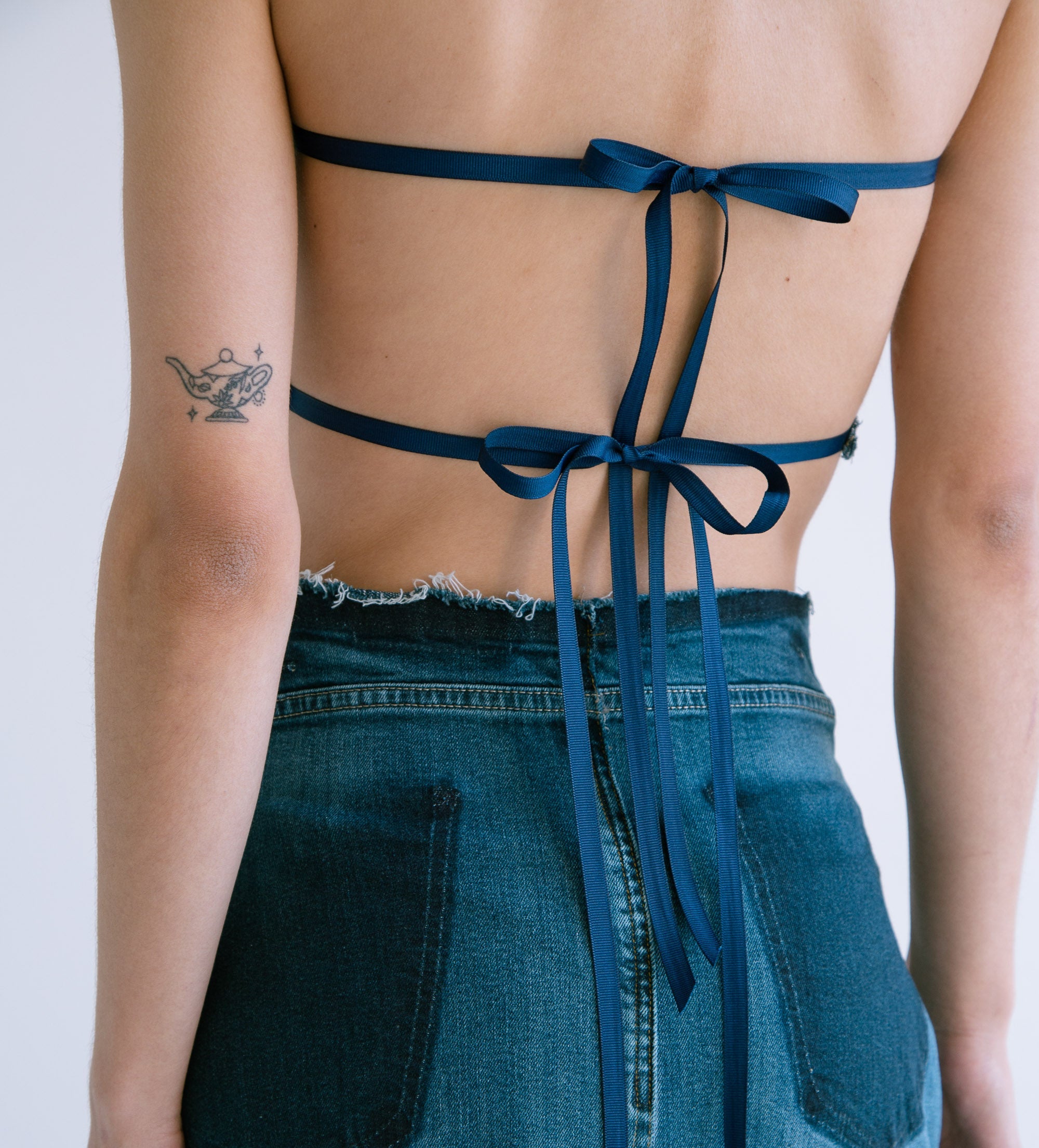 Wrap Denim Bralette Top