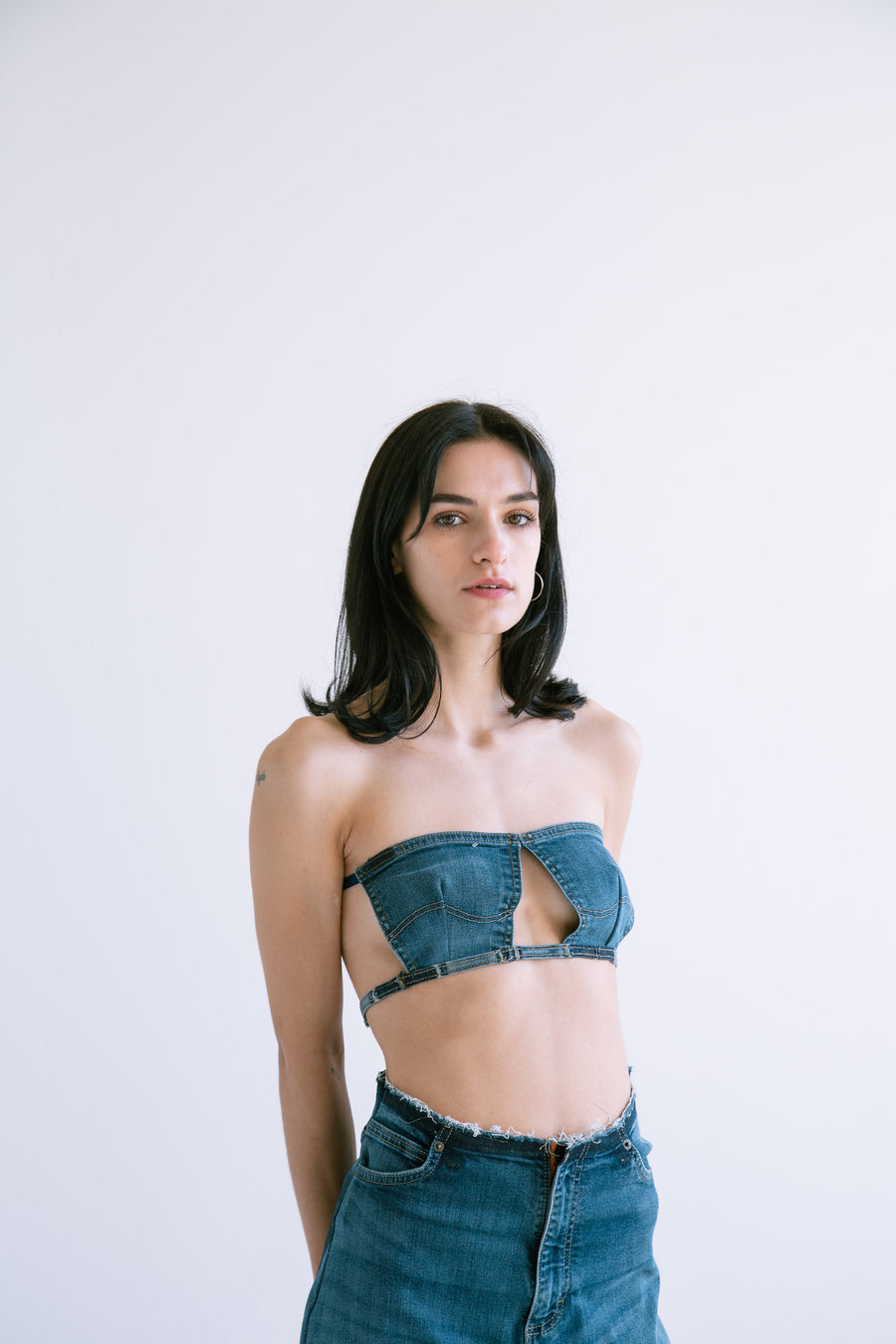 Wrap Denim Bralette Top