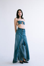 Wrap Denim Bralette Top