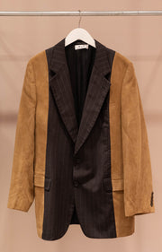 Two Tone Blazer in Brown