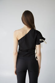 One-Shoulder Top in Black