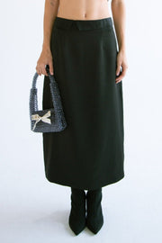 Shirt Collar Skirt in Black