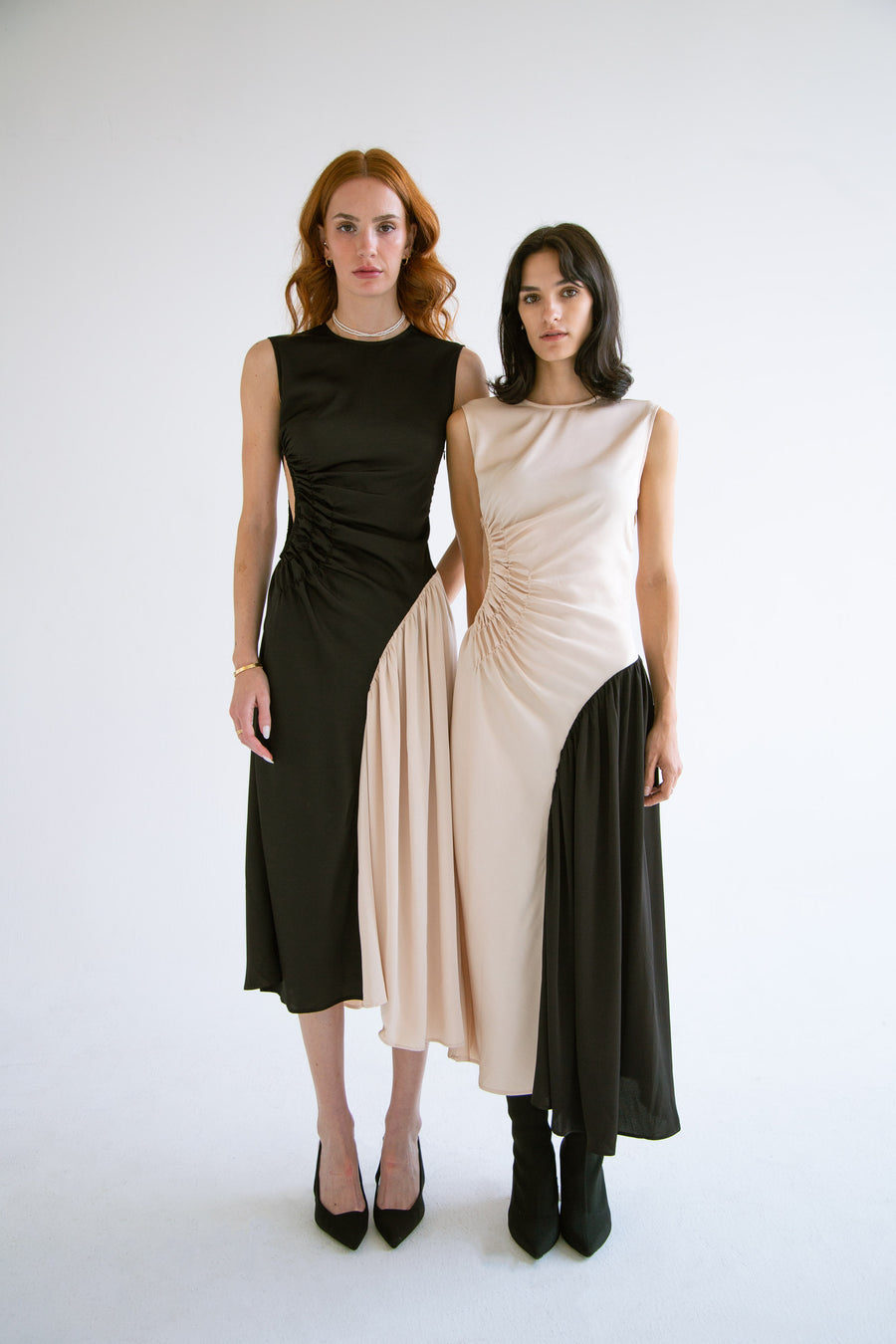Waist Cut-Out Dress in Cream