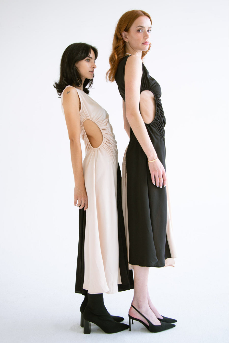 Waist Cut-Out Dress in Black