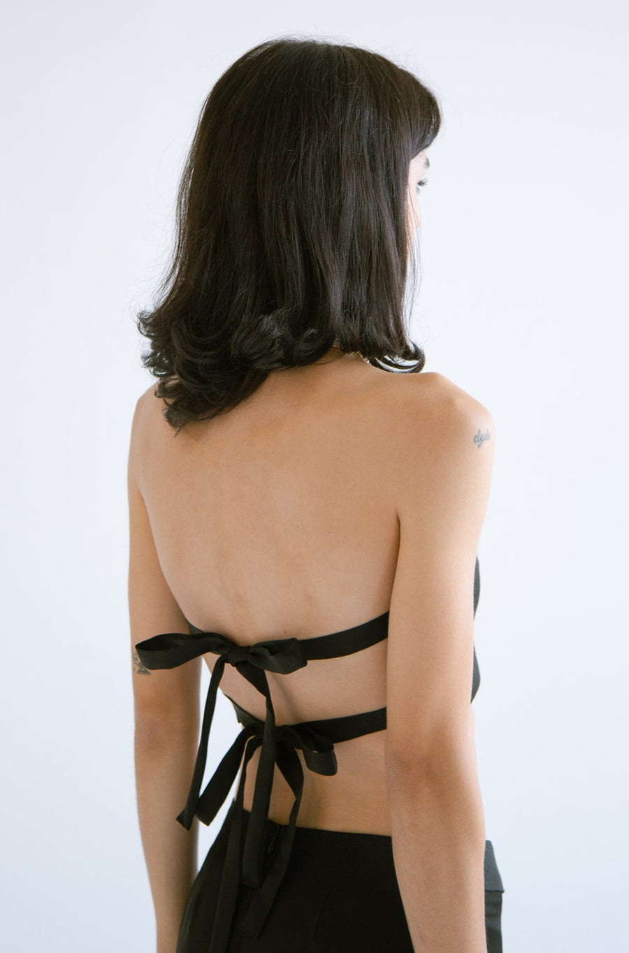 Wrap Collar Bralette in Black