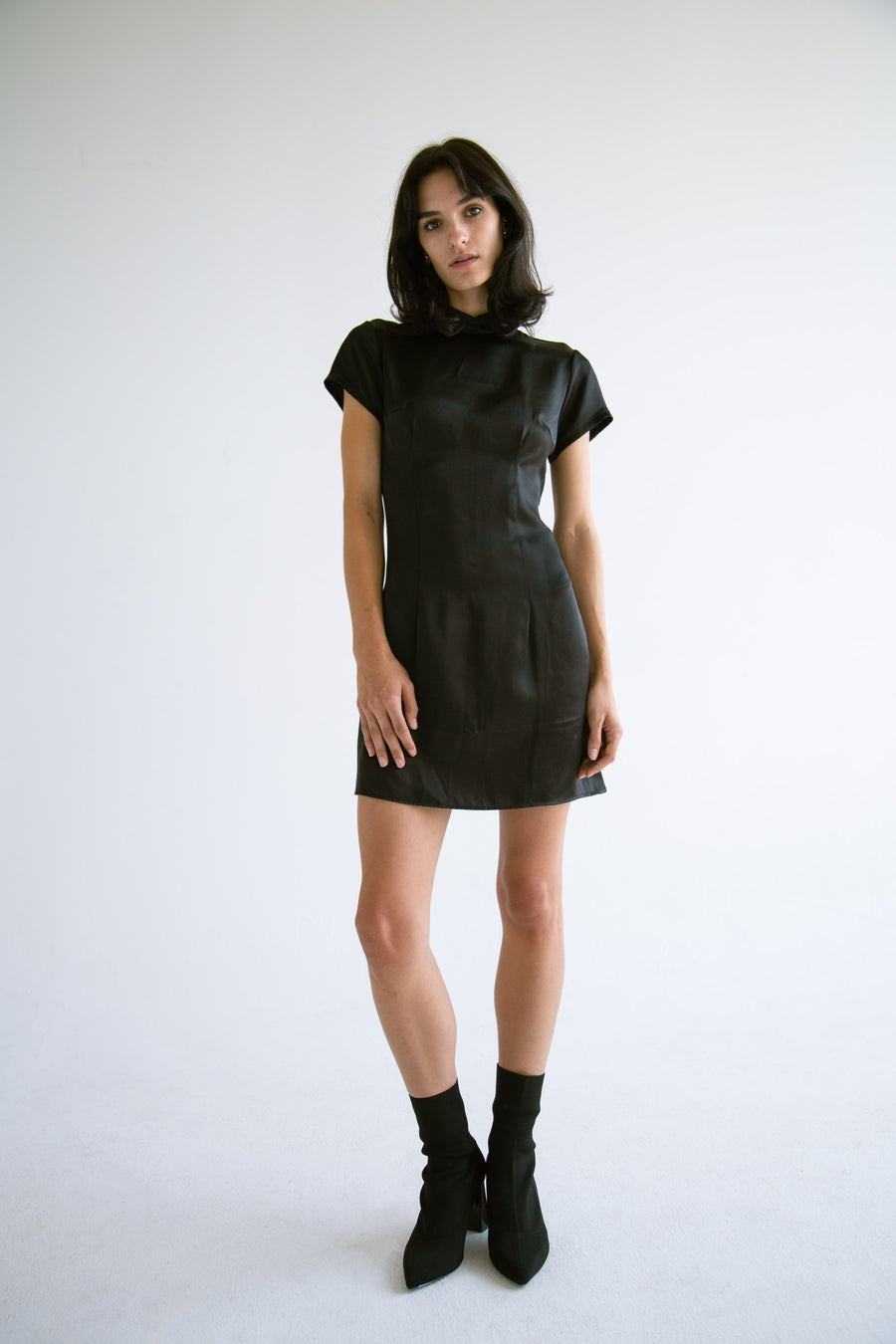 Silk Dress With Pearl
