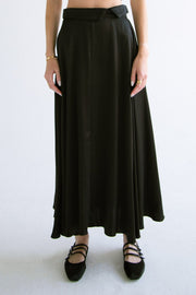 Silk Flared Full Skirt