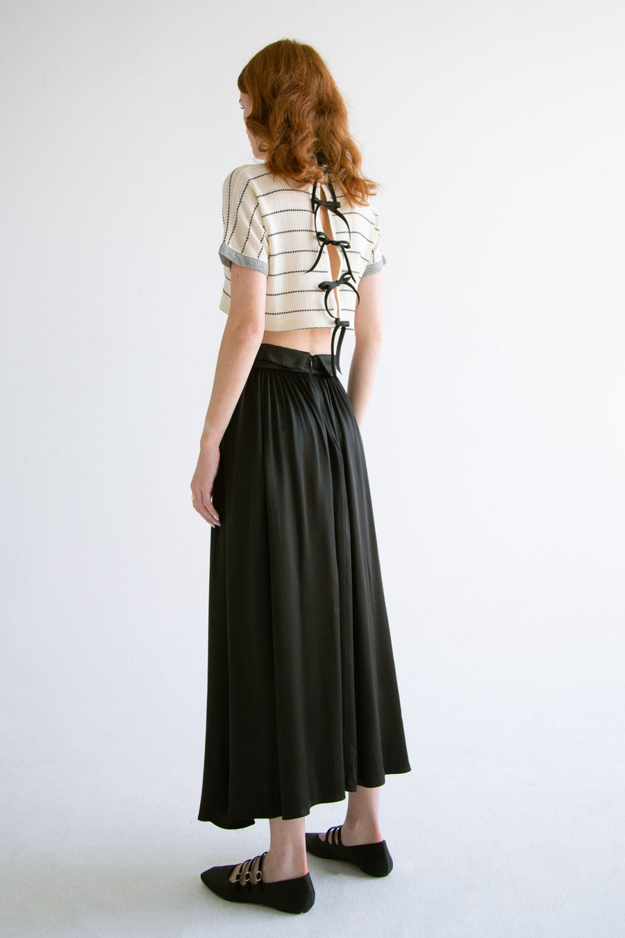 Silk Flared Full Skirt
