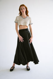 Silk Flared Full Skirt