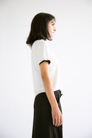 Contrast T-Shirt in White