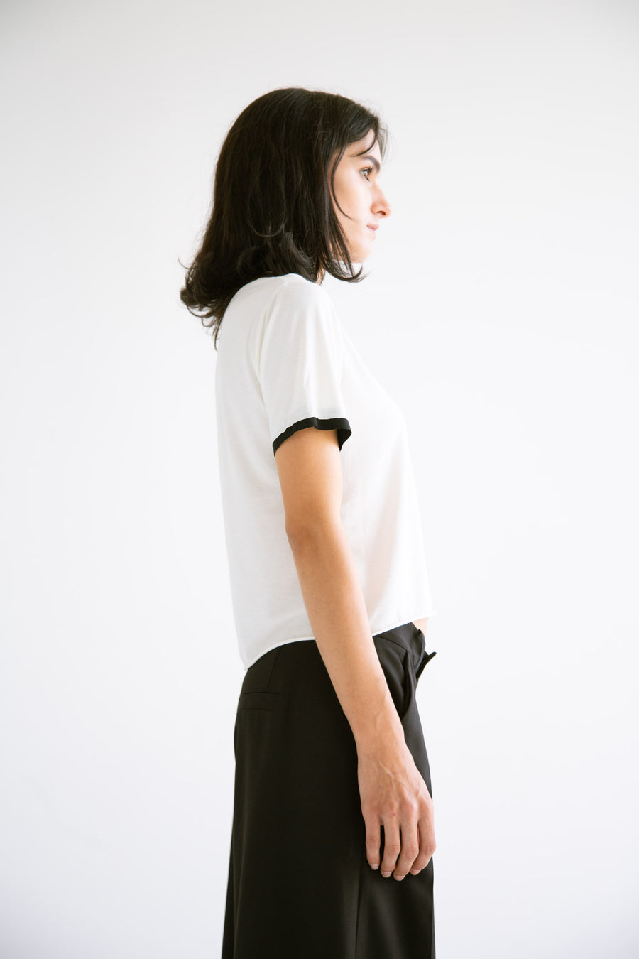 Contrast T-Shirt in White