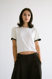 Contrast T-Shirt in White