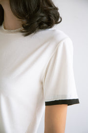 White Contrast T-Shirt