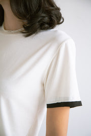 Contrast T-Shirt in White