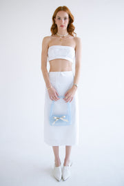 Shirt Collar Skirt in White