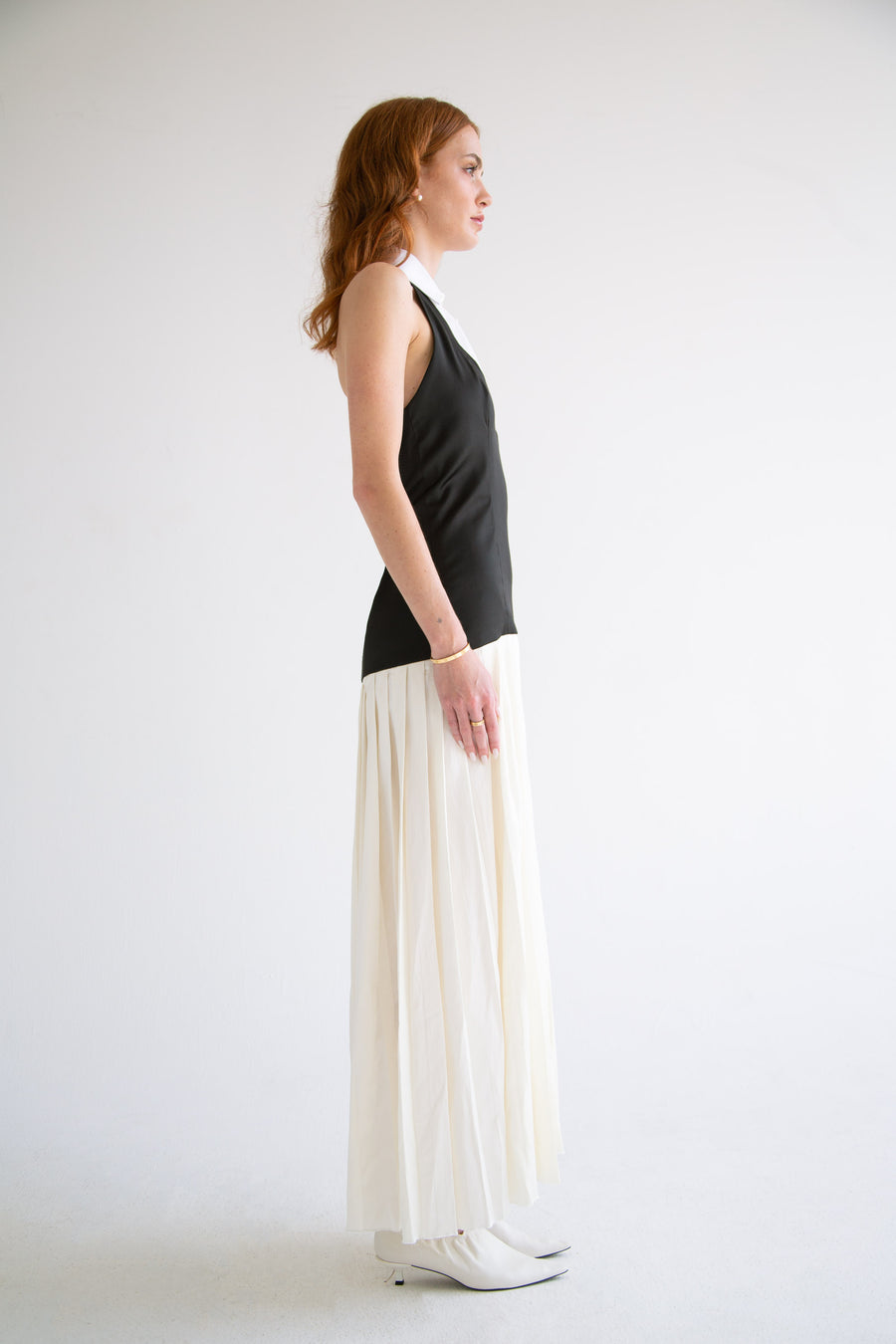 Halter Pleated Dress
