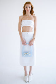 Wrap Collar Bralette in White