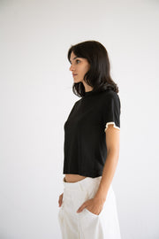 Contrast T-Shirt in Black