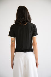 Contrast T-Shirt in Black