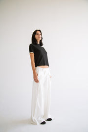 Contrast T-Shirt in Black