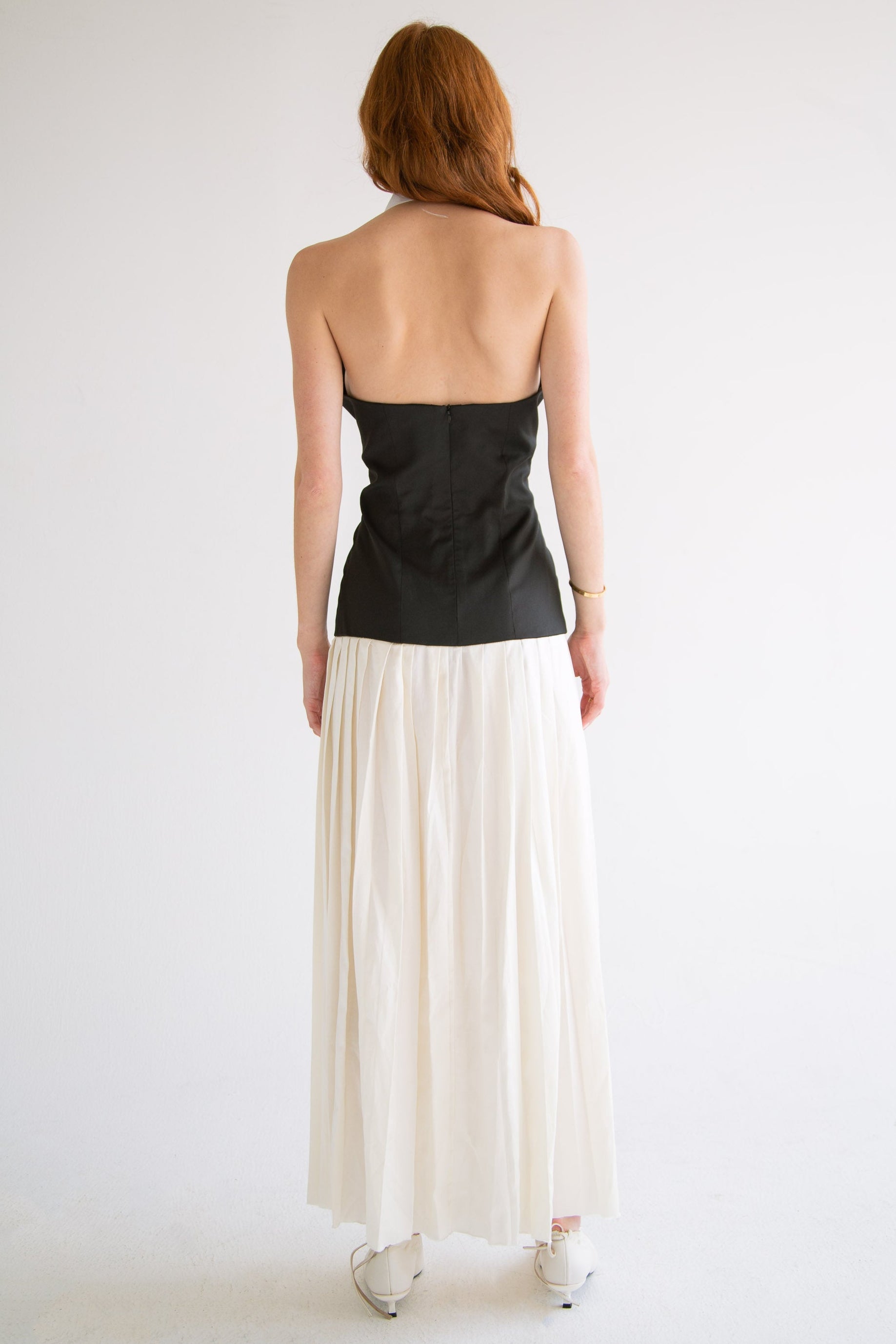 Halter Pleated Dress