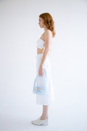 Shirt Collar Skirt in White