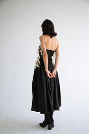 Side Bows Cut-Out Dress in Black