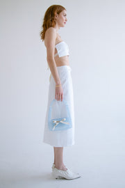 Shirt Collar Skirt in White