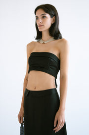 Wrap Collar Bralette in Black