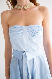 Corset Shirt Dress Denim