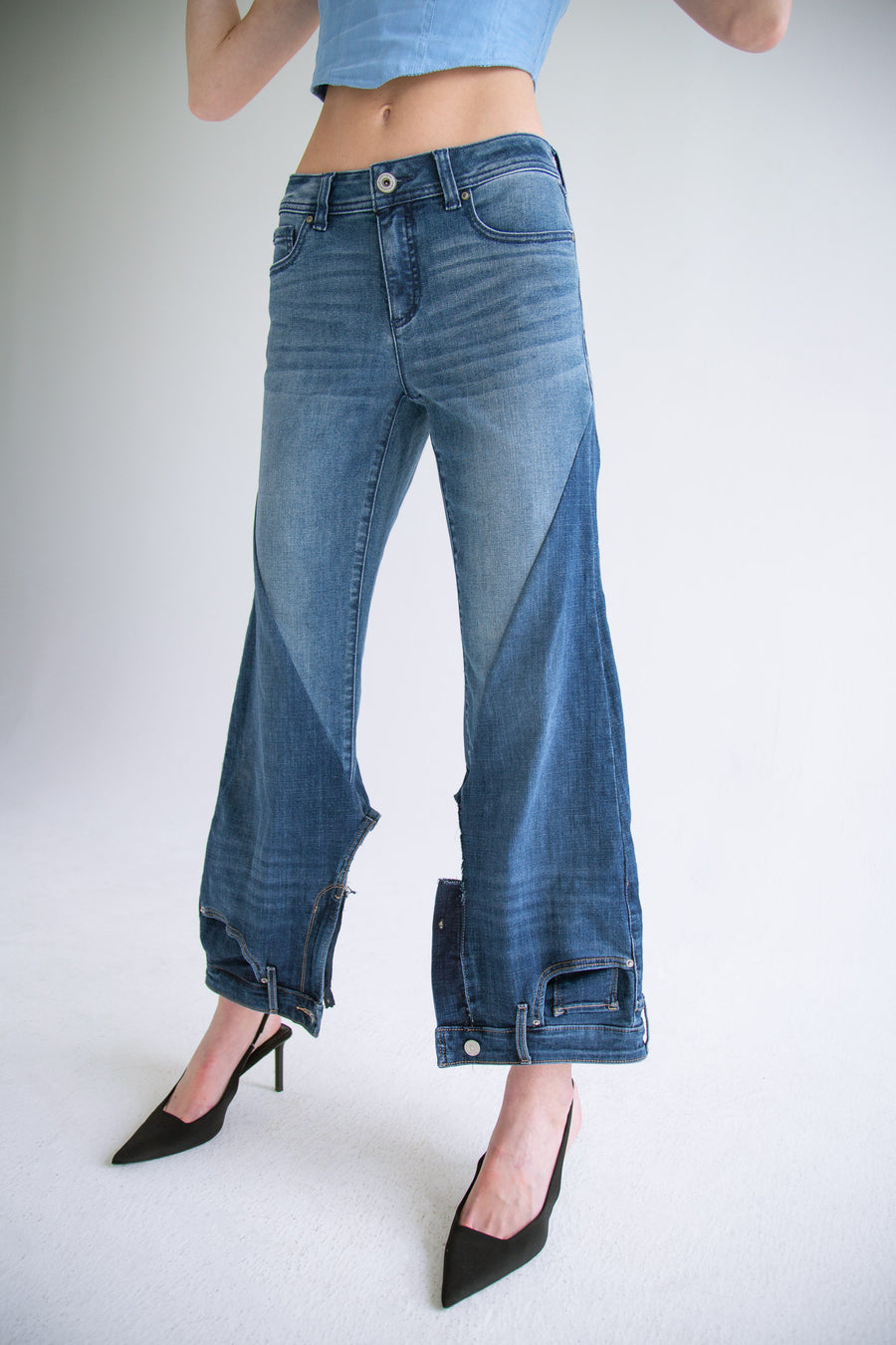 Upside Down Jean Light Wash