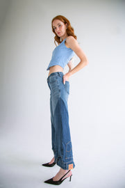 Upside Down Jean Light Wash