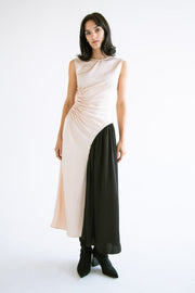 Waist Cut-Out Dress in Cream