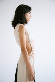 Waist Cut-Out Dress in Cream