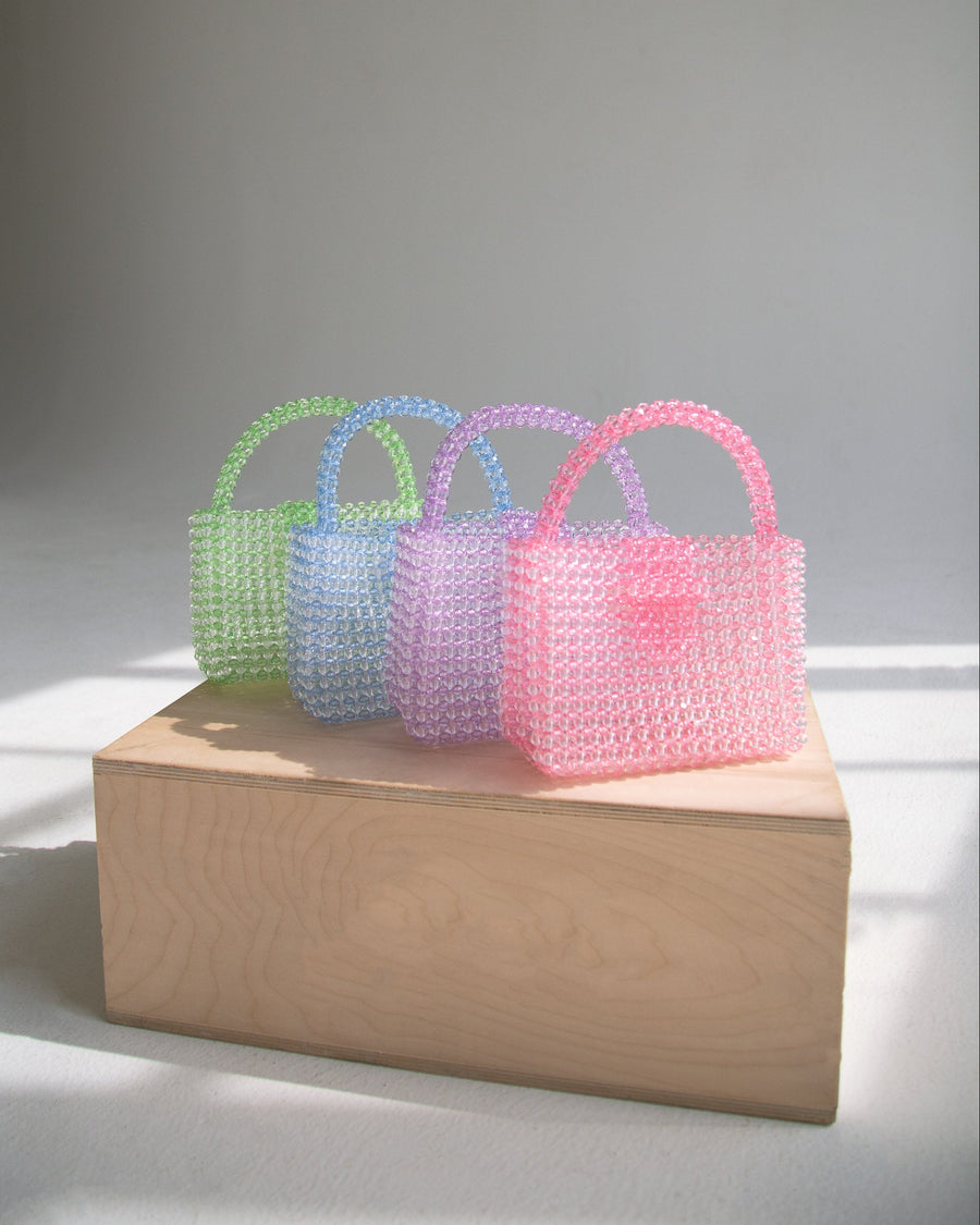 Beaded Buckle Bag in Green