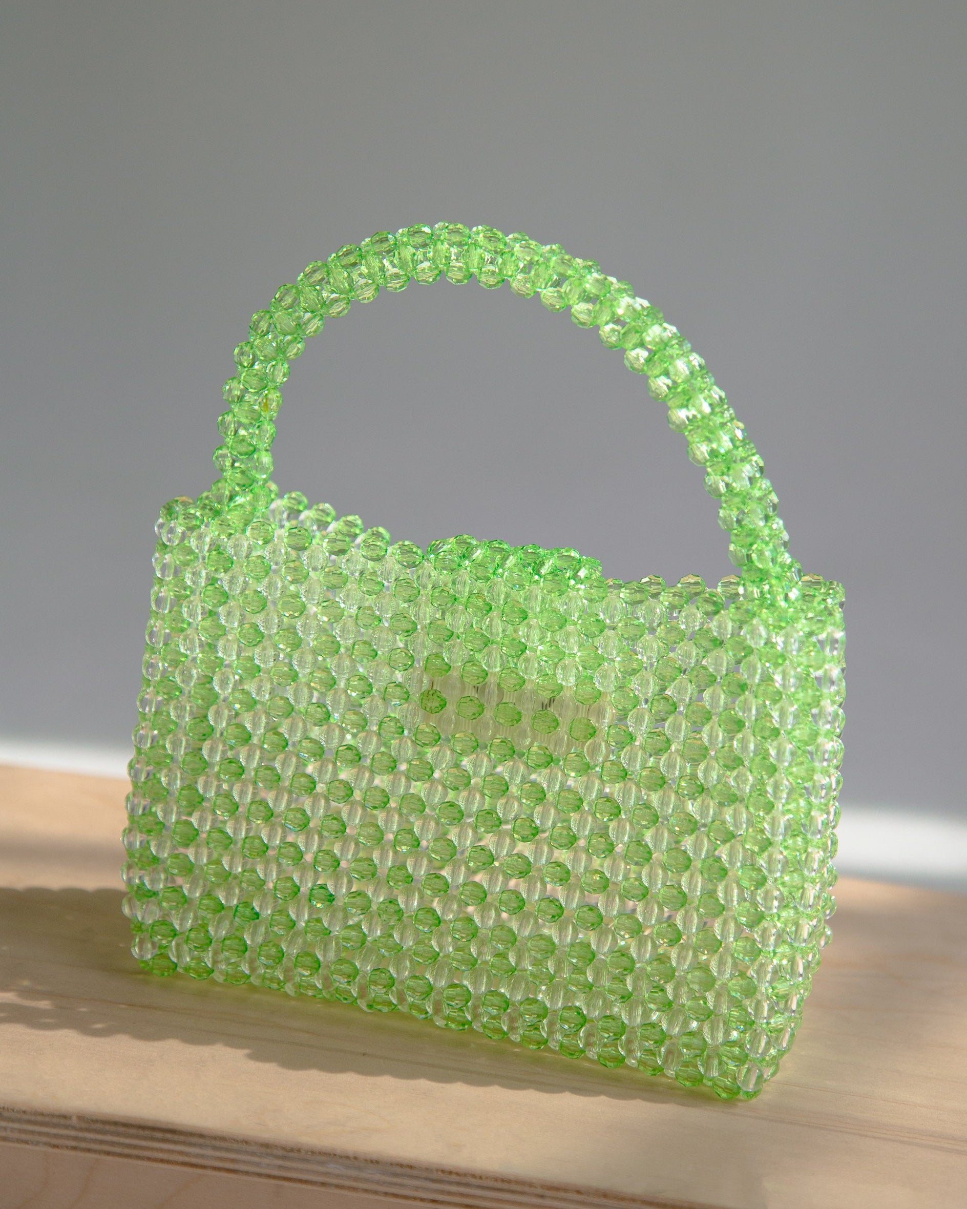 Beaded Buckle Bag in Green