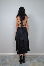 Wrap Shirt Skirt in Black