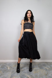Wrap Shirt Skirt in Black