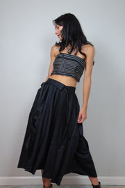 Wrap Shirt Skirt in Black