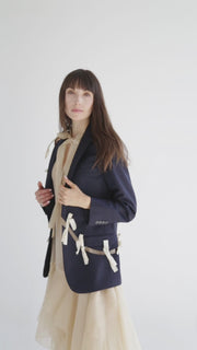 Made To Order Diagonal Cut-Out Blazer
