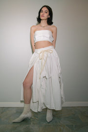 Wrap Shirt Skirt in White