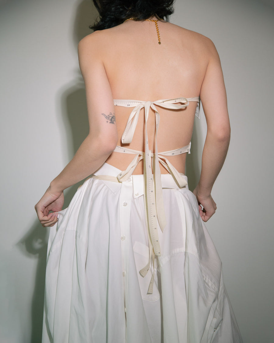 Wrap Shirt Skirt in White