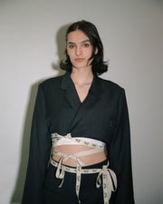 Wrap Crop Blazer Set