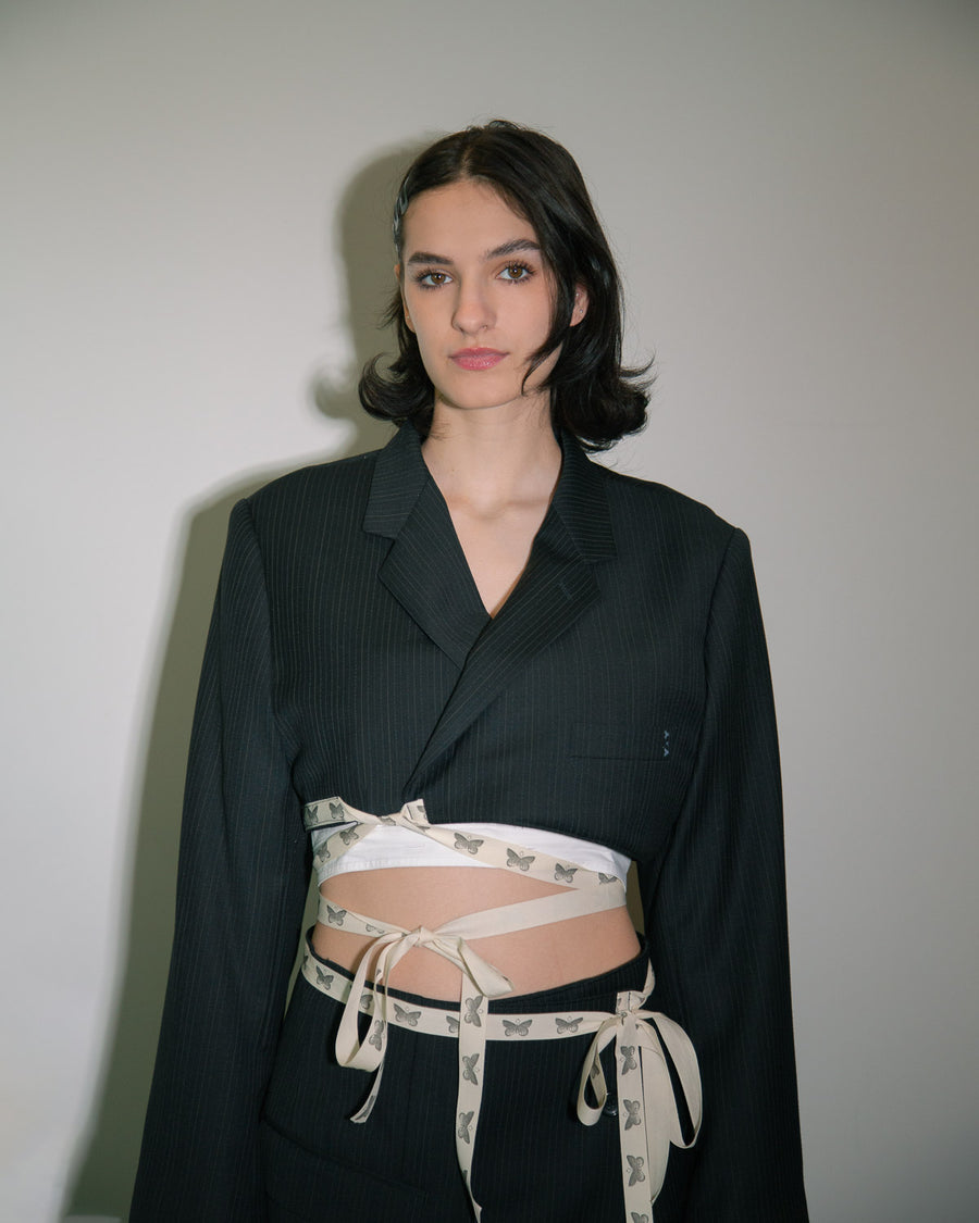 Wrap Crop Blazer Set