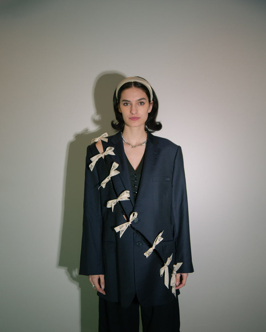 Made To Order Diagonal Cut-Out Blazer